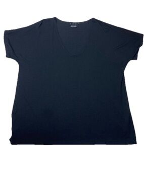 Hatch Women’s Maternity Short Sleeve T-Shirt V Neck Black Size Medium